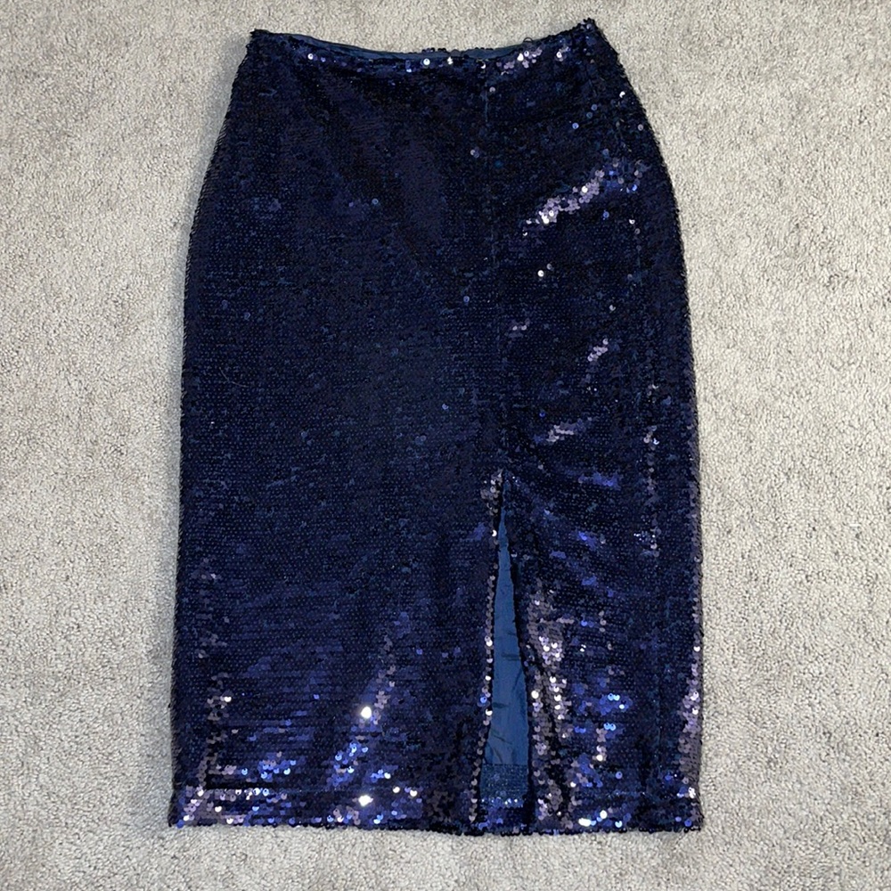 Brand New Blue Sequin Skirt in a Size 2!